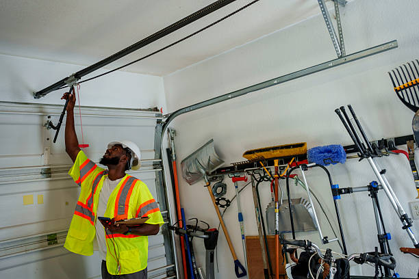 Professional Garage Door Panel Replacement technician working in McHenry County County, ND